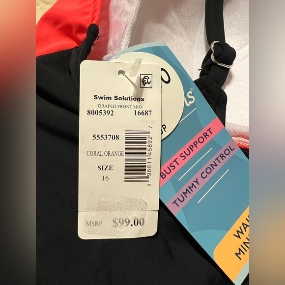 Swim Solutions one piece swimsuit size 16 - Picture 7 of 8